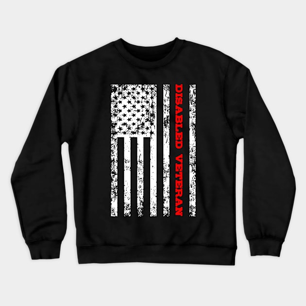 Disabled Veteran Crewneck Sweatshirt by mikevdv2001